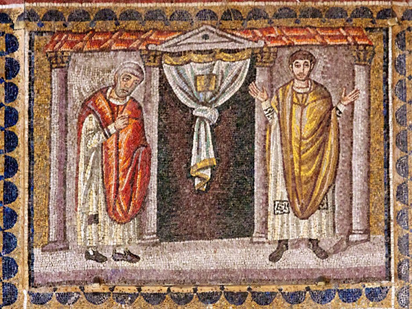 pharisee and publican mosaic appollinare